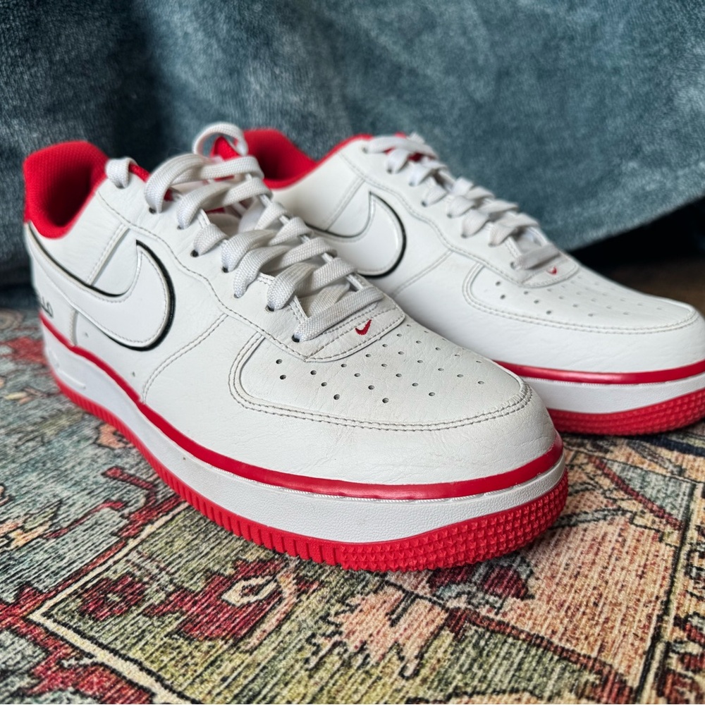 LIKE NEW - RED NIKE AIR FORCE 1 LOW '07 LX “HELLO”